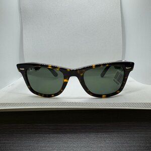 Ray-Ban RB2140 Original Wayfarer Bio-Based – Polished Havana with Green Lenses
